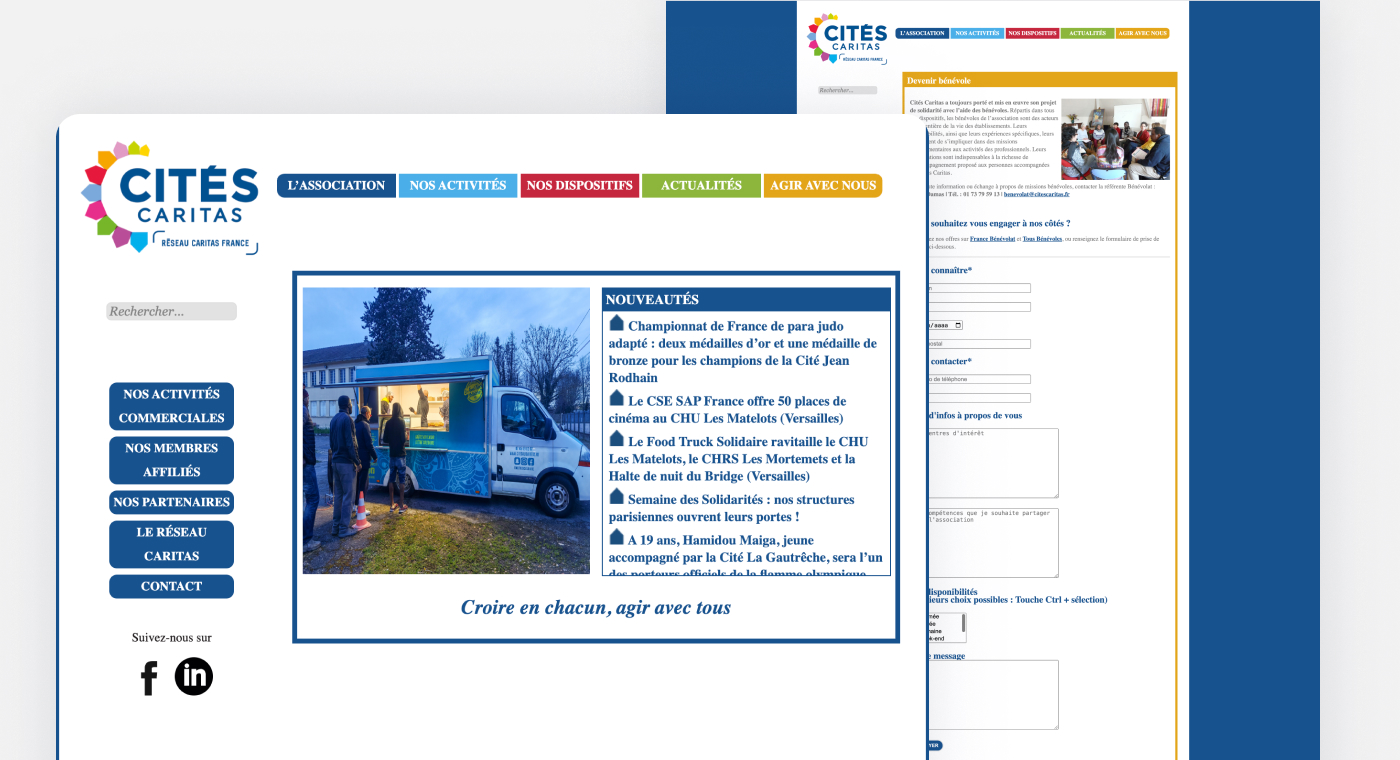 Cités Caritas - Écran 1