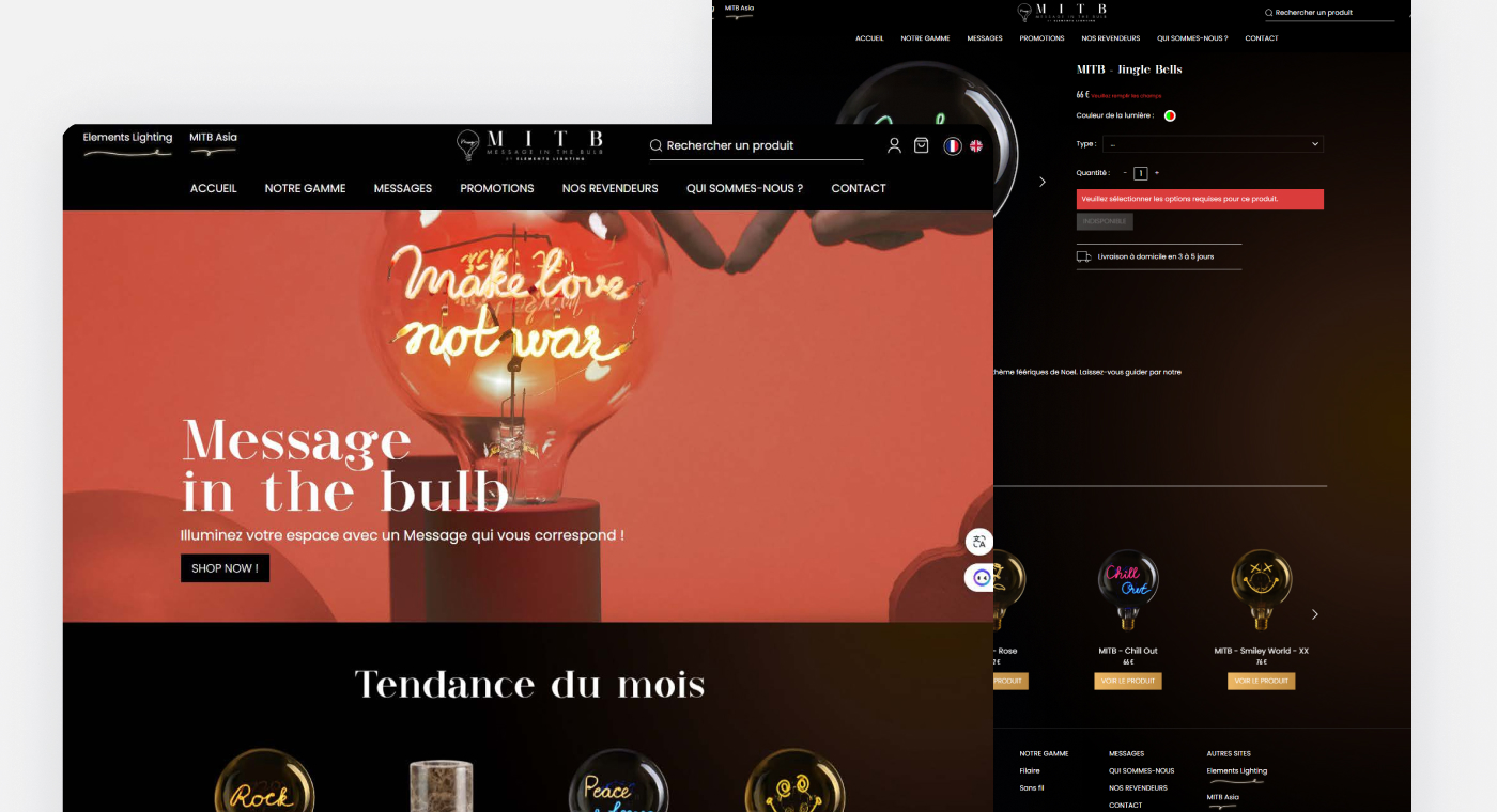 Message In The Bulb - Écran 1